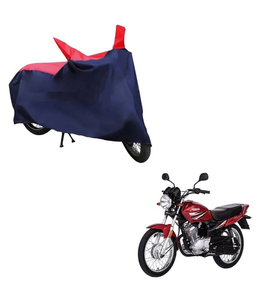     			AutoRetail Dust Proof Two Wheeler Polyster Cover for Yamaha YBR 125 (Mirror Pocket, Red and Blue Color)