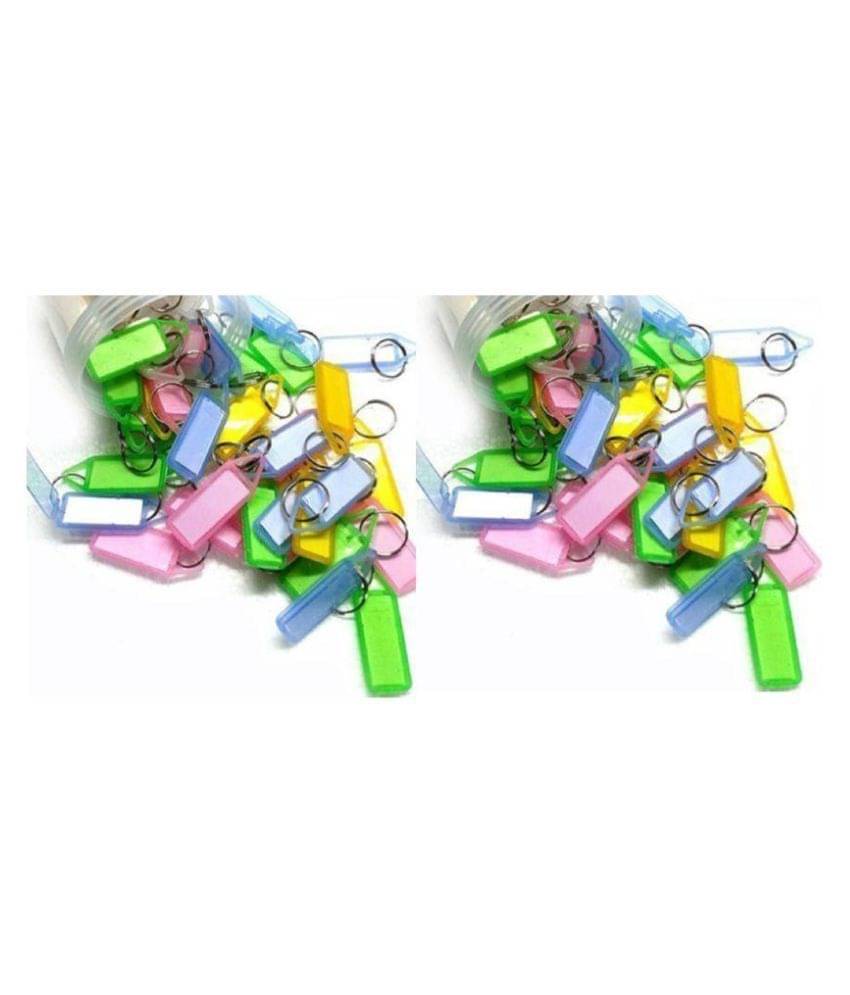     			New Tadka Key 100 Tag Label Keychain Multi color of 2 boxes (Each boxe of 50 pcs )