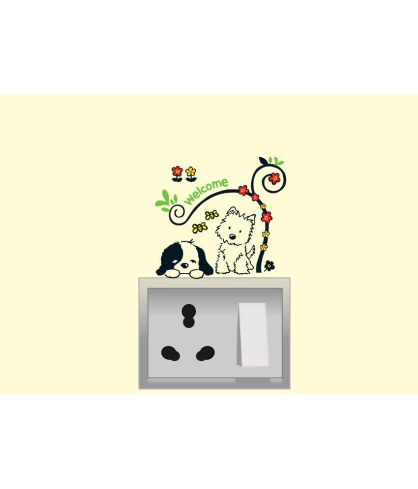     			Sticker Studio dog PVC Switch Board Sticker - Pack of 1