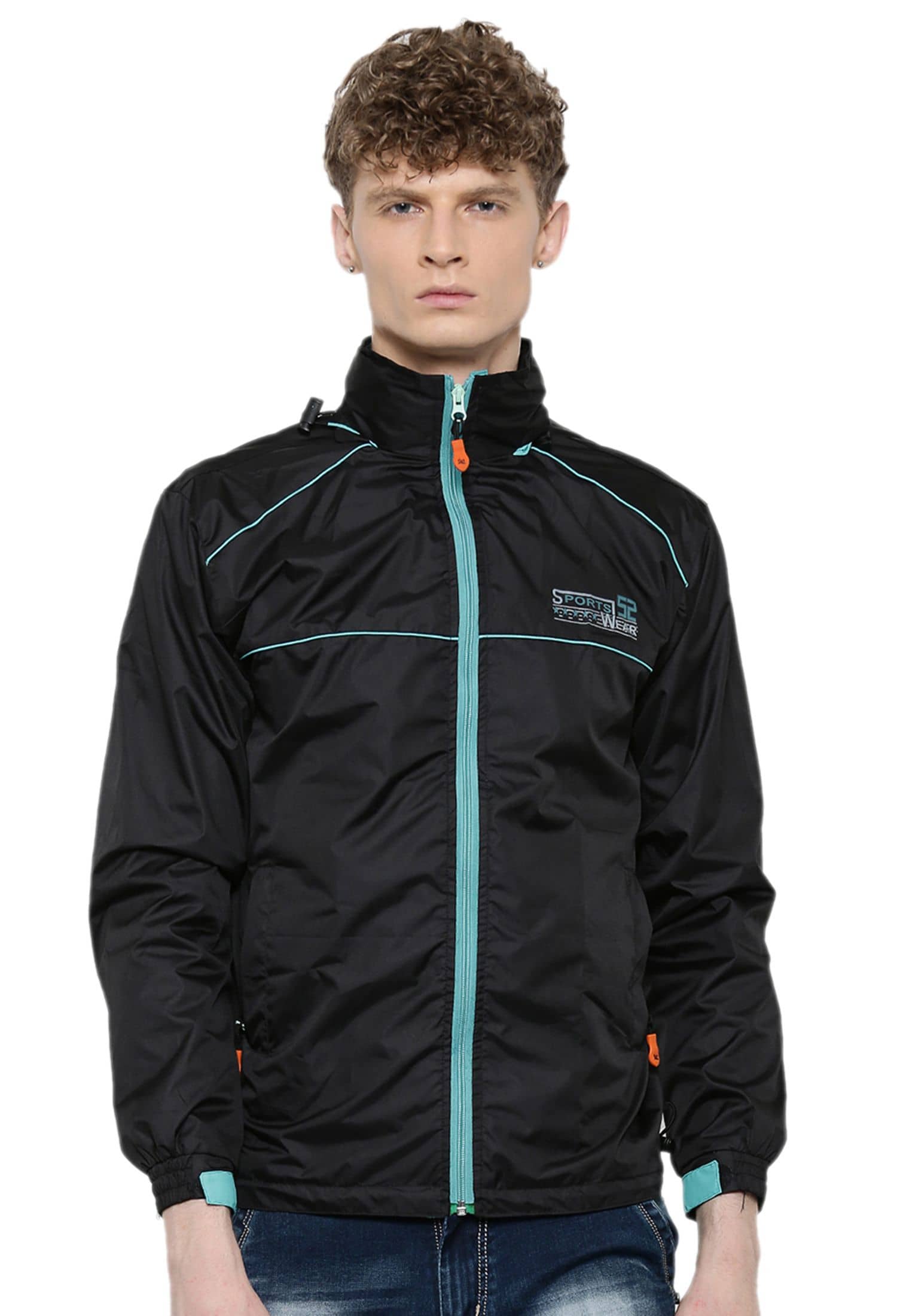 SPORTS 52 WEAR Black Rain Jacket