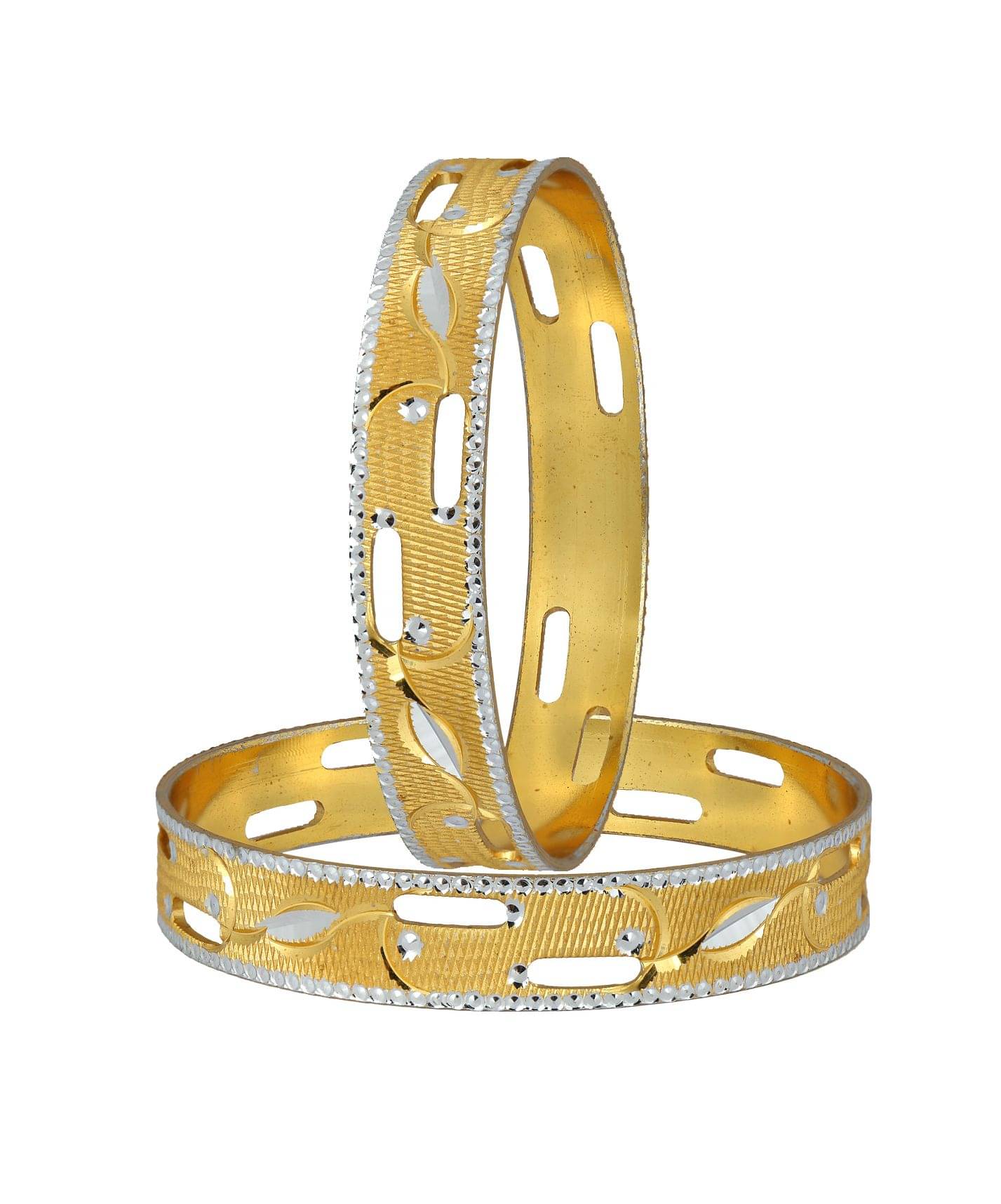     			The Jewelbox Golden Bangle - Set of 2