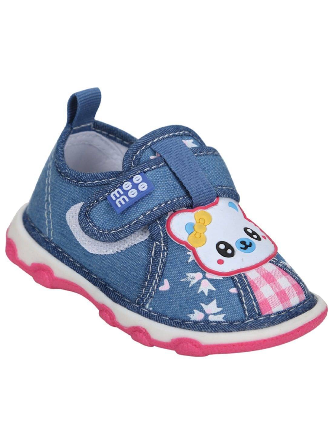 Mee Mee First Walk Baby Shoes with Chu Chu Sound (22 EU, Light Blue)
