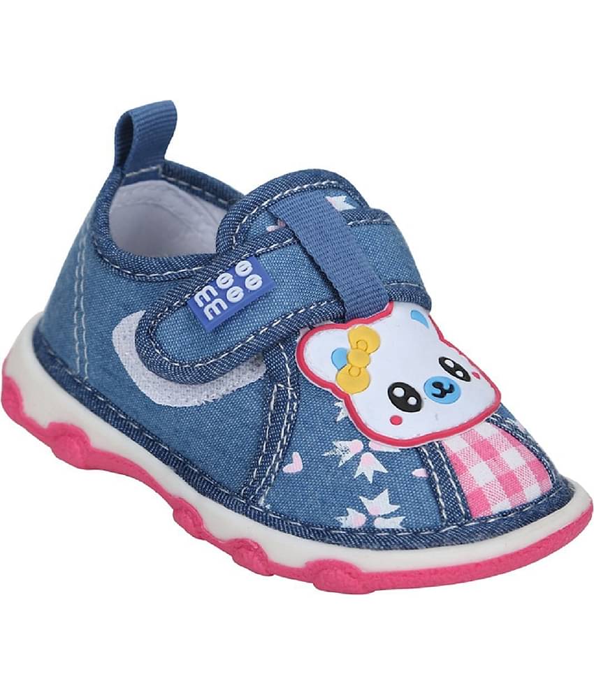 Mee Mee First Walk Baby Shoes with Chu Chu Sound (22 EU, Light Blue)
