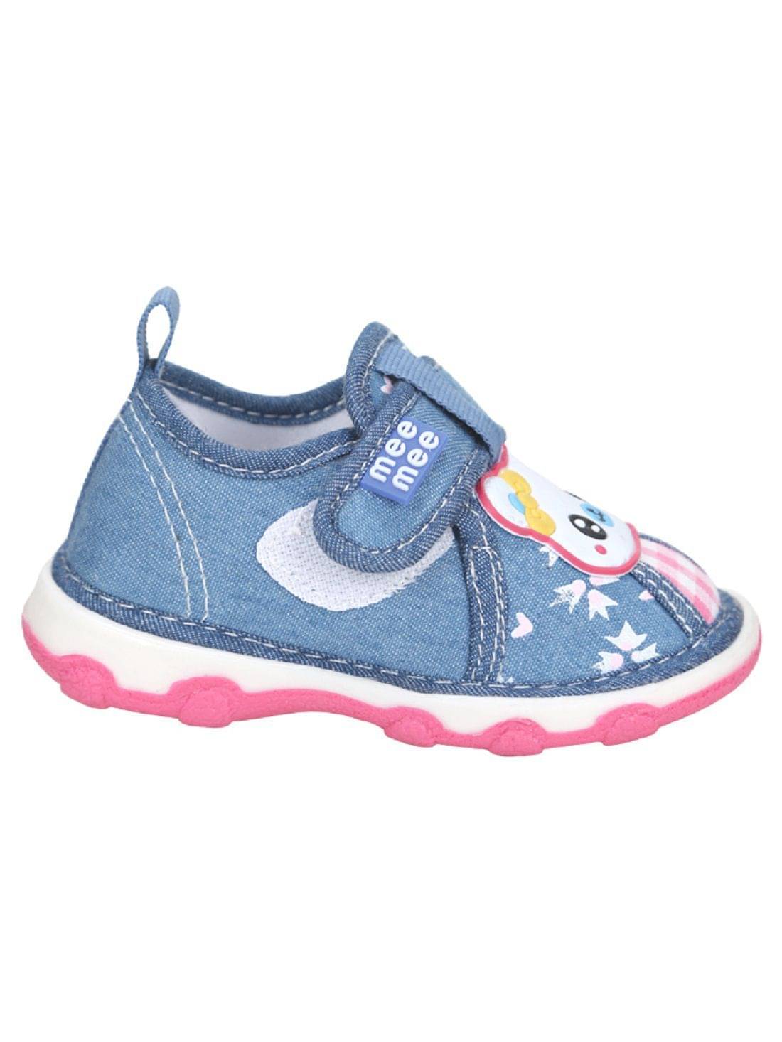 Mee Mee First Walk Baby Shoes with Chu Chu Sound (22 EU, Light Blue)