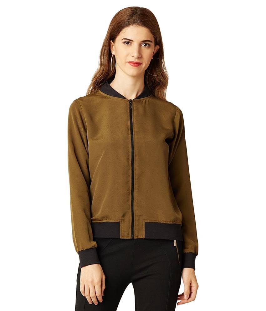     			Miss Chase Polyester Green Blouson