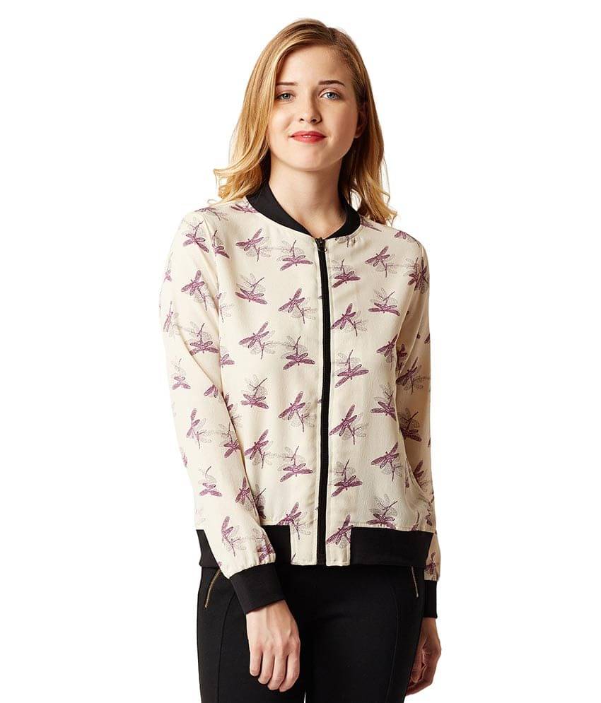 Miss Chase Polyester Multi Color Blouson Miss Chase Polyester Multi Color Blouson