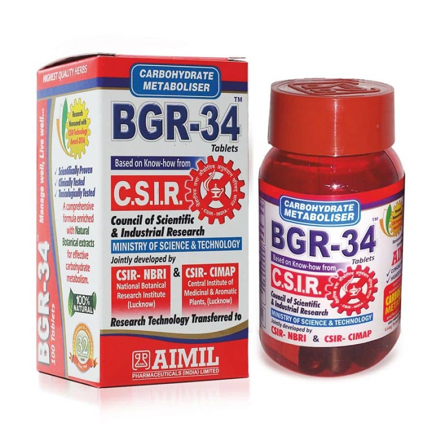Ayurveda Cure Bgr 34 Tablets 2 X 100 No.S