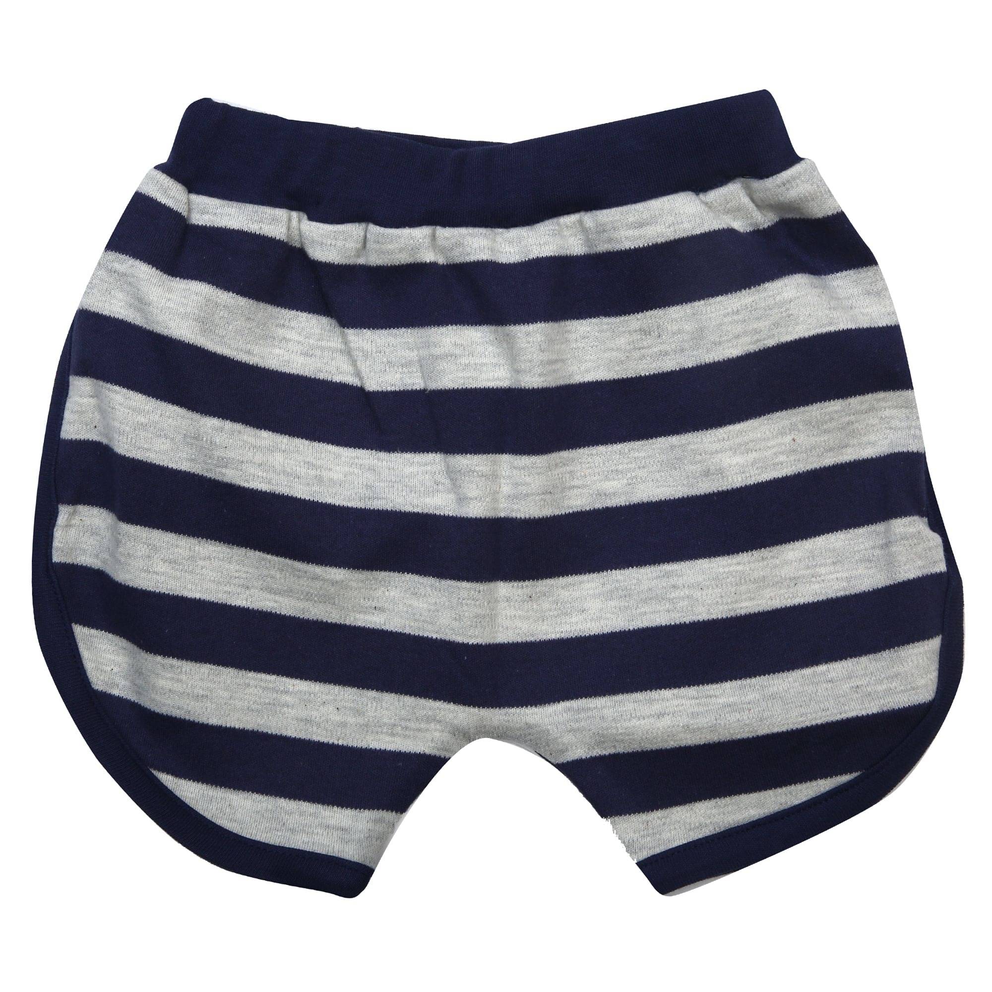 Kaboos Cotton Navy Blue Coloured Striped Short/ Pant For Baby     			Kaboos Cotton Navy Blue Coloured Striped Short/ Pant For Baby