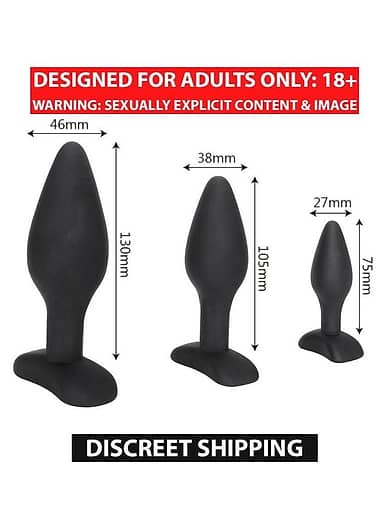Sexy Black Silicone Anal Plug Massage Adult Sex Toys For Women Man Gay Anal  Butt Plug Set Buttplug Butt Plugs Sex Products