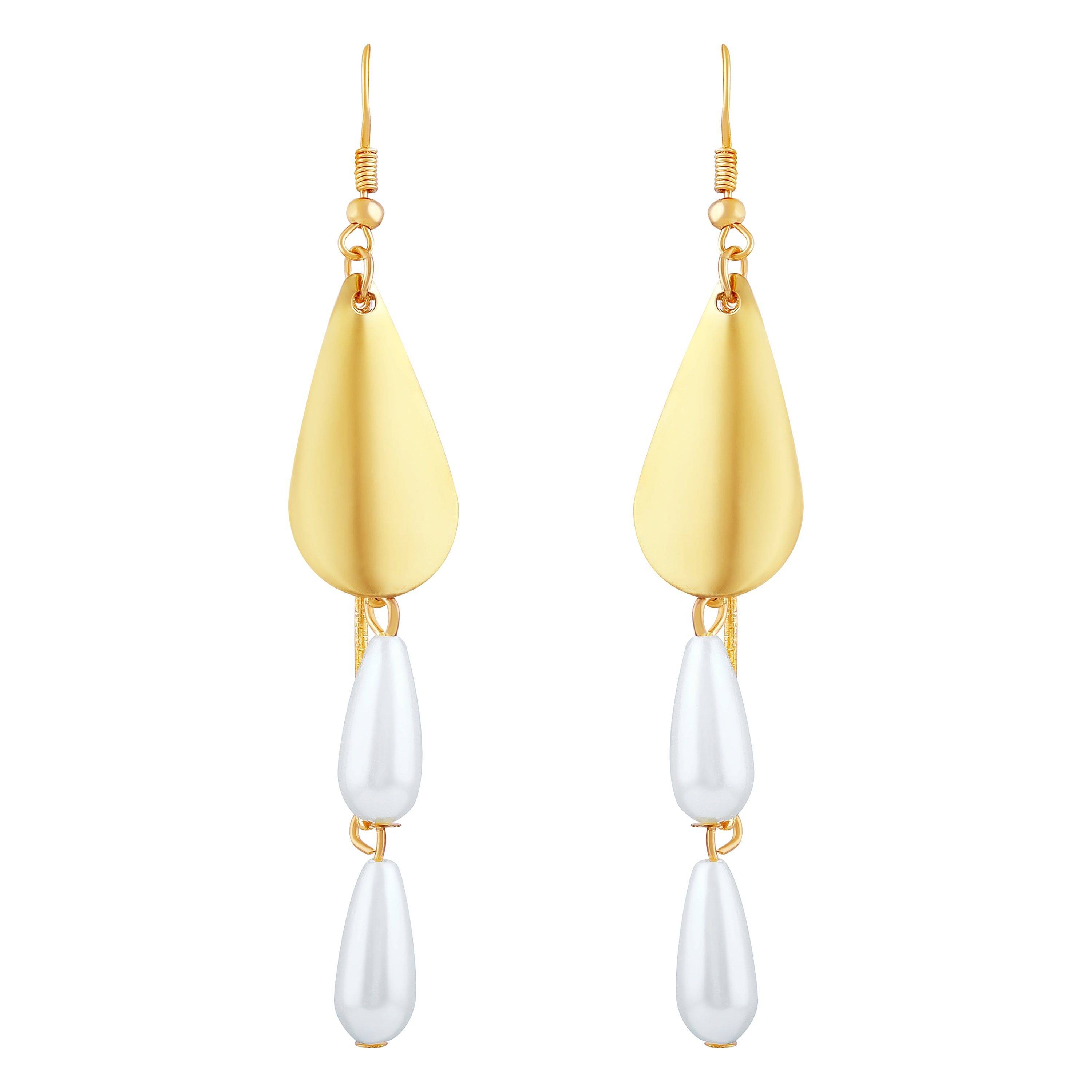     			Asmitta Pretty Gold Plated Drop Earring For Women
