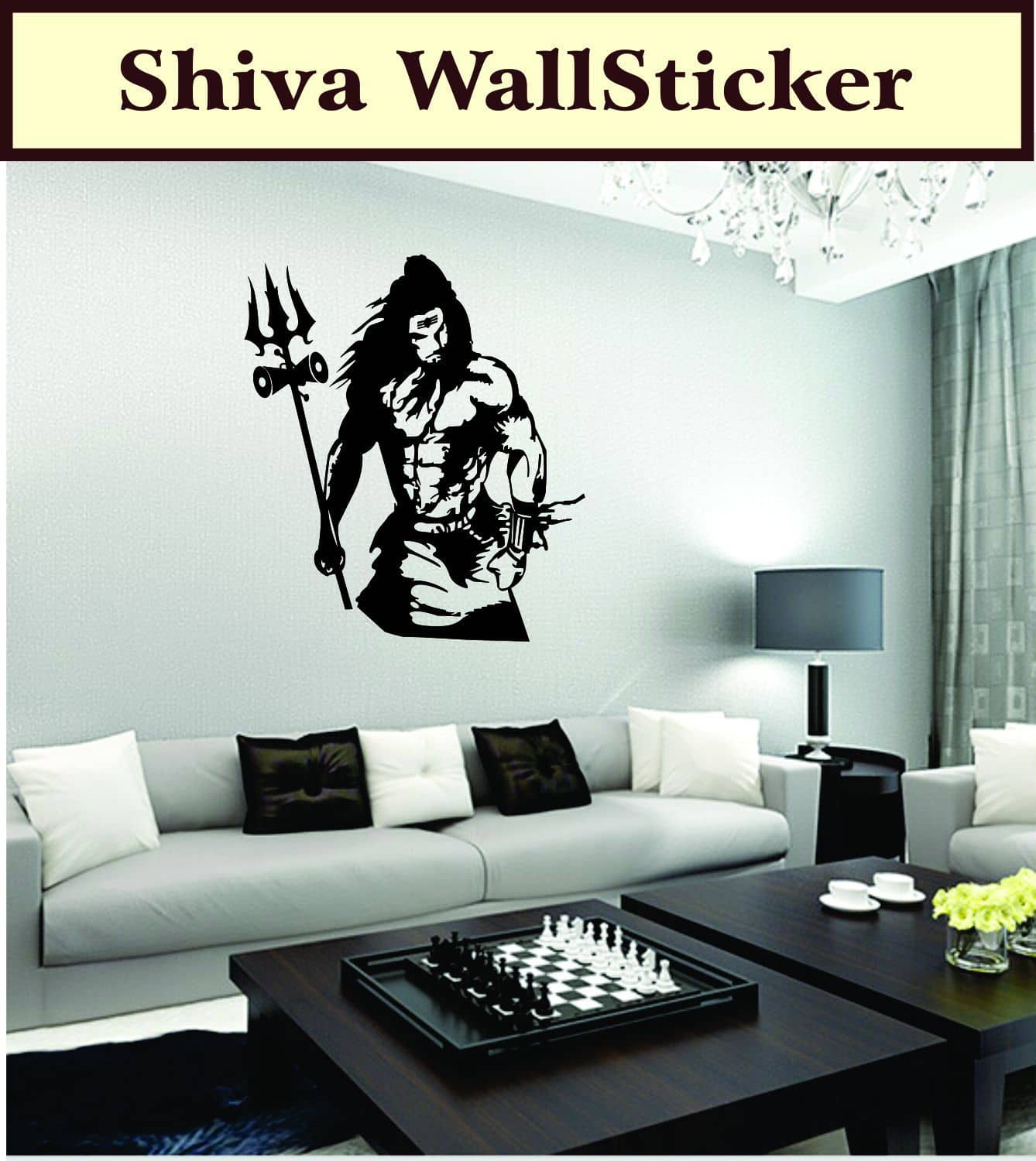 Decor Villa Shiva Religious & Inspirational Sticker ( 55 x 60 cms )