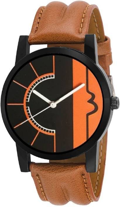     			MIENTERPRISE - Brown Leather Analog Men's Watch