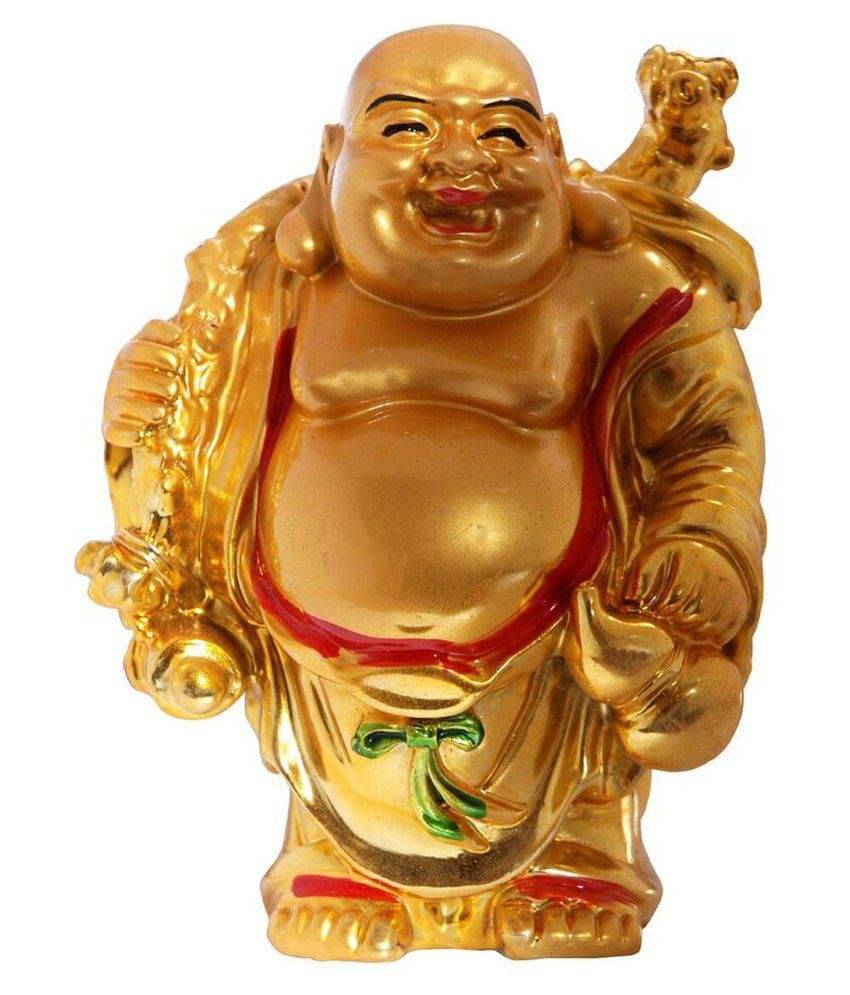     			Nitin collection  Multicolour Resin Feng Shui Laughing Buddha Showpiece