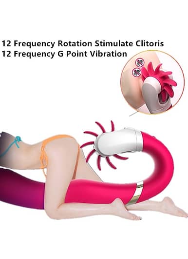 12 Speeds Licking Toy Rotation Vibrating Oral Sex Tongue Female Cli/toris Vibrators  Vibration Massager
