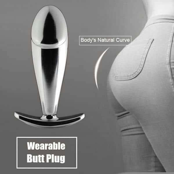 wie befriedige ich ihn Wearable Stainless Metal Butt Plug Penniss Design Erotic Toys for Women Men  Gay Waterproof Black