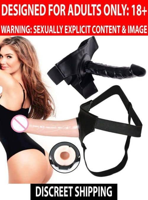Hollow Dong Life-Like_Black Strap-On_Harness_Dildo Extender Gspot