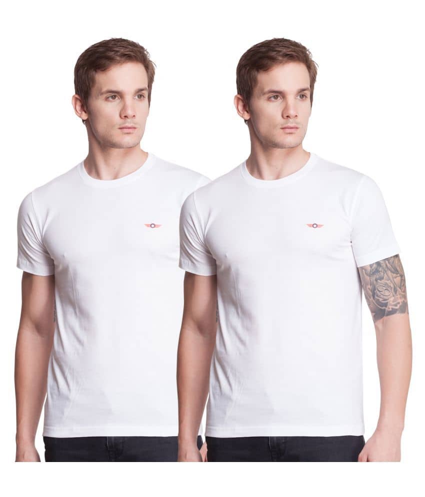Force NXT Pack of 2 Cotton Regular Fit Men's T-Shirt ( Multicolor )