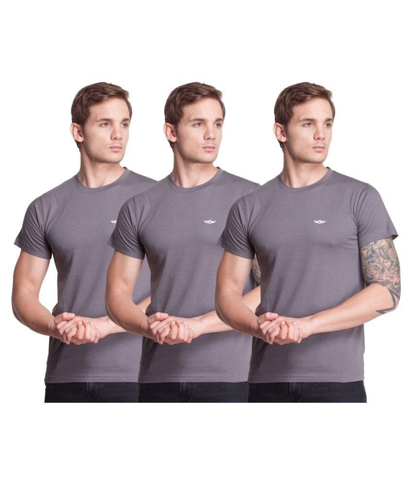     			Force NXT Pack of 3 Cotton Regular Fit Men's T-Shirt ( Multicolor )