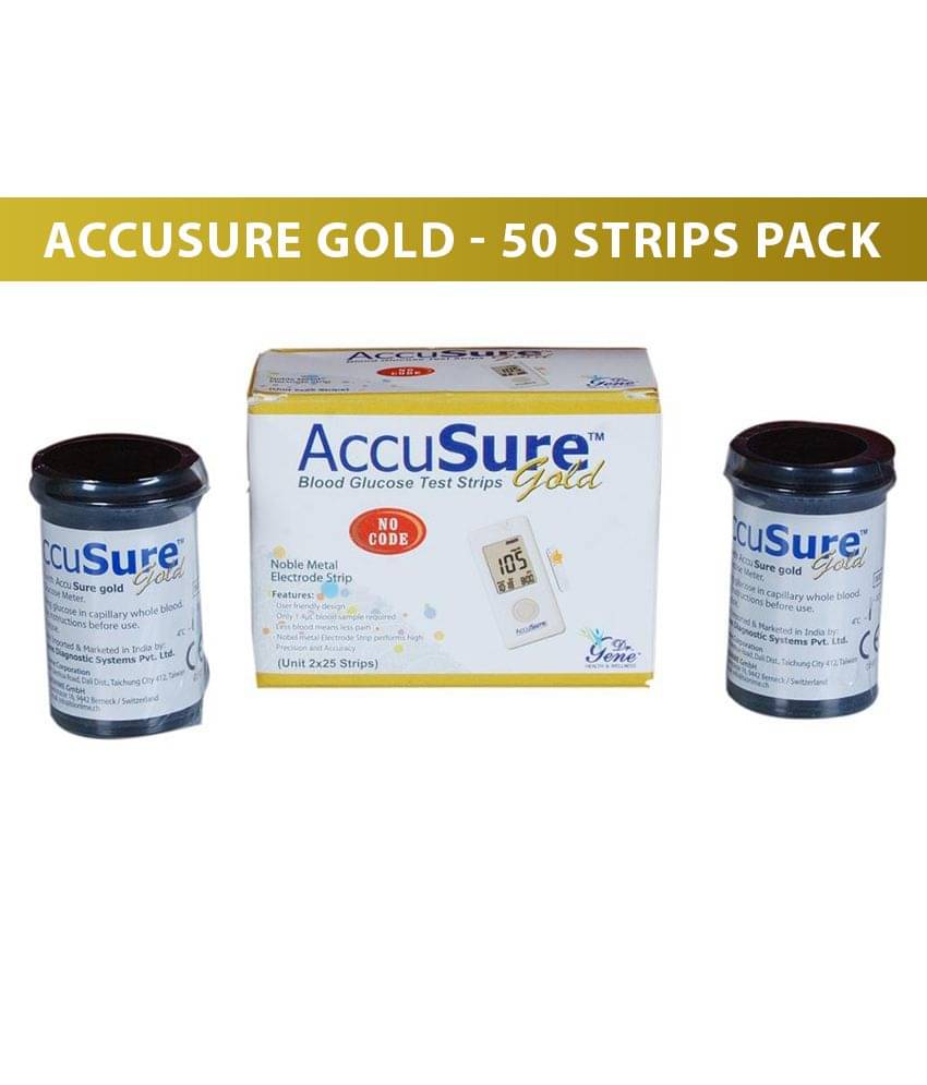     			ACCUSURE Gold 50 Strips Pack Only(Pack of 1X50)