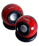 Quantum QHM-620 2.0 Multimedia Speaker - Red for Laptop, PC, Mobiles Speaker with Aux Connectivity,USB Powered and Volume Control
