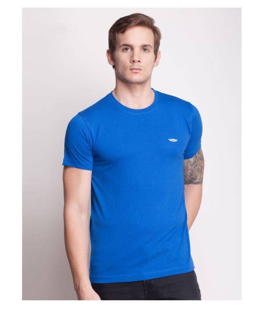    			Force NXT Pack of 1 Cotton Regular Fit Men's T-Shirt ( Blue )