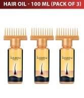 Indulekha Bringha Selfie Bottle Hair Oil 100 ml each Pack of 3