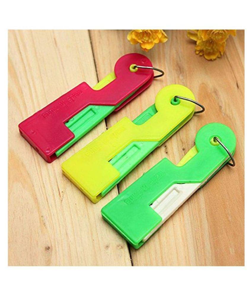 Automatic Plastic Needle Threader Thread Guide Needle Device pack of 1 Automatic Plastic Needle Threader Thread Guide Needle Device pack of 1