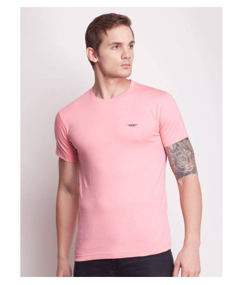 Force NXT Pack of 1 Cotton Regular Fit Men's T-Shirt ( Pink ) Force NXT Pack of 1 Cotton Regular Fit Men's T-Shirt ( Pink )