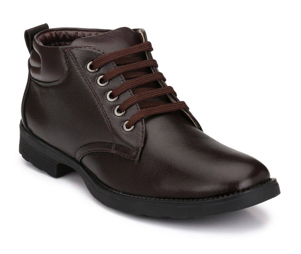 Mactree Derby Artificial Leather Brown Formal Shoes