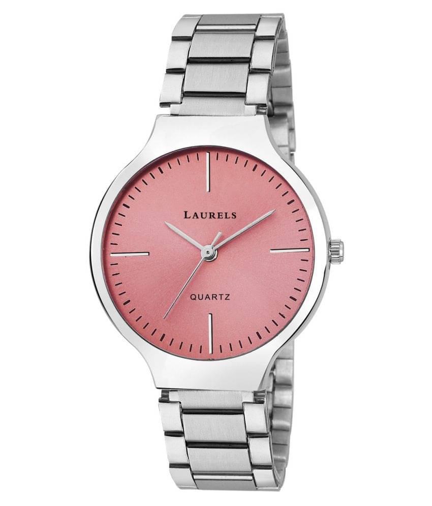 Laurels Pink Color Analog Women's Watch With Metal Chain: LWW-ALC-120707 Laurels Pink Color Analog Women's Watch With Metal Chain: LWW-ALC-120707