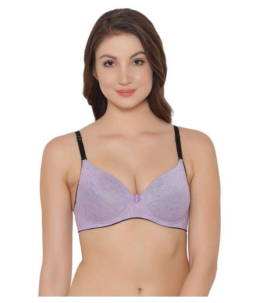Clovia Poly Cotton Women's Push Up Bra ( Blue )     			Clovia Poly Cotton Women's Push Up Bra ( Blue )