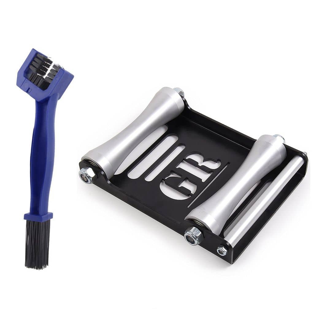 GrandPitstop - Grand Pitstop Motorbike Accessories GRoller Small - Portable Wheel Roller for All Bikes and Grand Pitstop Motorcycle Chain Cleaning Brush