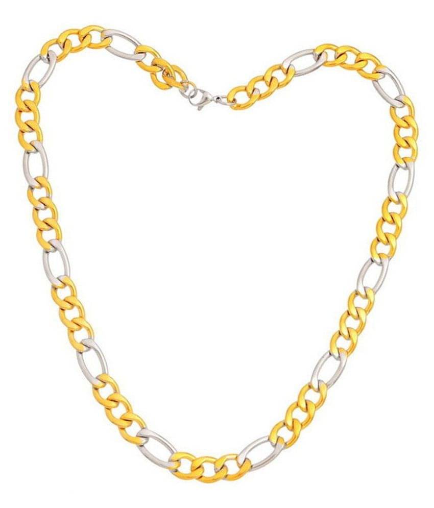     			Nitin collection Jewellers Golden and Silver Brass Chain