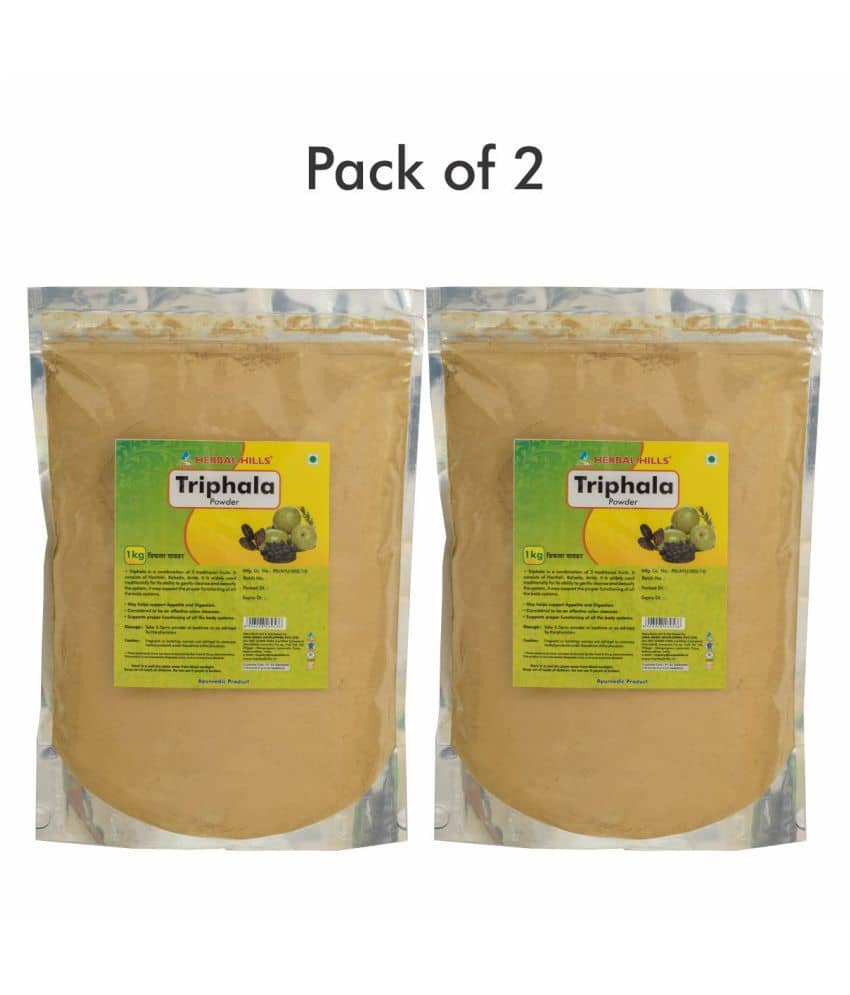 Herbal Hills Triphala Powder - 1 kg powder - Pack of 2 Powder 1 mg