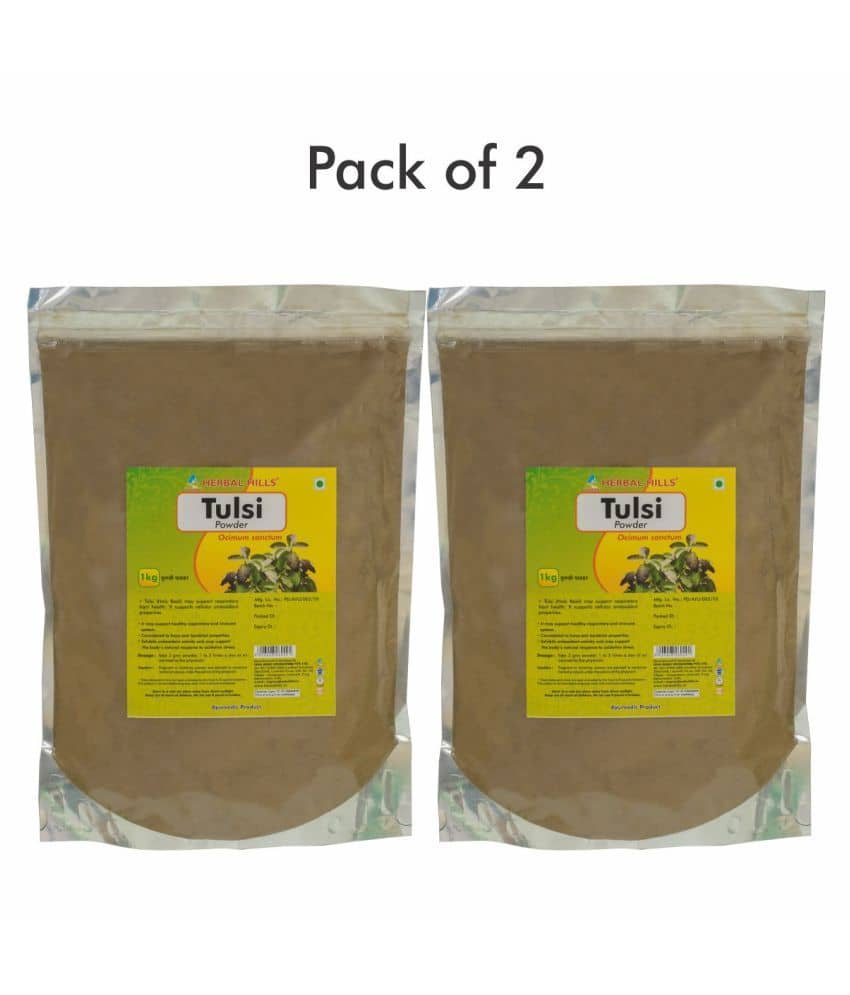 Herbal Hills Tulsi powder - 1 kg powder - Pack of 2 Powder 1 mg