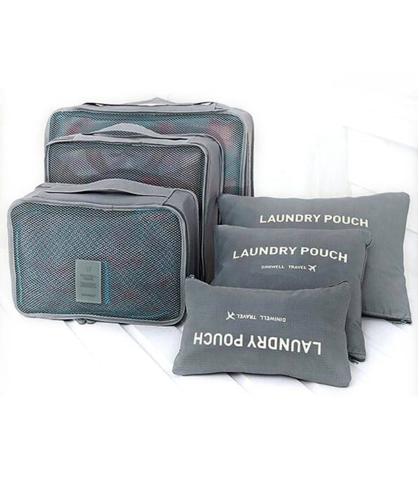     			House Of Quirk Grey 6Pcs/1Set Travel Luggage Storage Bag