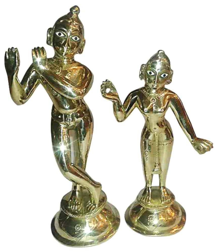     			Nitin collection Radha Krishna Brass Idol