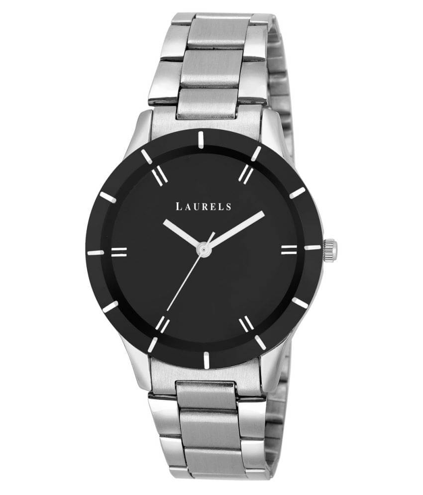 Laurels Black Color Analog Women's Watch With Metal Chain: LWW-COLORS-II-020707 Laurels Black Color Analog Women's Watch With Metal Chain: LWW-COLORS-II-020707