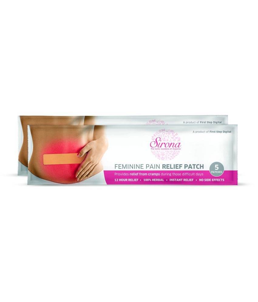 Sirona Herbal Period Pain Relief Patches - Pack of 10 | Instant Relief from Menstrual Cramps | No Chemical Actives Sirona Herbal Period Pain Relief Patches - Pack of 10 | Instant Relief from Menstrual Cramps | No Chemical Actives