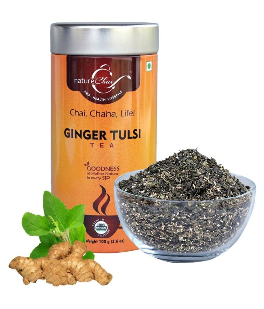 Nature Chai Ginger Tulsi Tea Loose Leaf 100 gm Nature Chai Ginger Tulsi Tea Loose Leaf 100 gm