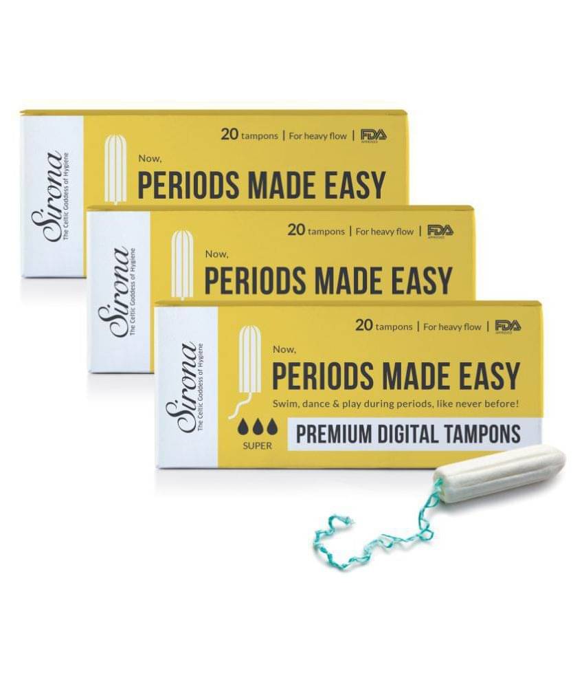 SIRONA Digital Tampon (Heavy Flow) - 60 Tampon (3 Pack - 20 Tampon Each) SIRONA Digital Tampon (Heavy Flow) - 60 Tampon (3 Pack - 20 Tampon Each)