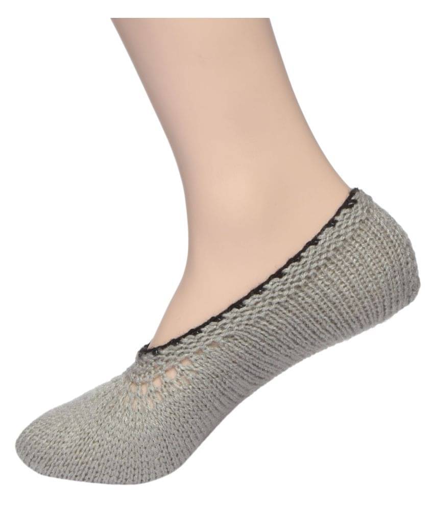 KC Store - Light Grey Woollen Women's Ankle Length Socks ( Pack of 1 ) KC Store - Light Grey Woollen Women's Ankle Length Socks ( Pack of 1 )