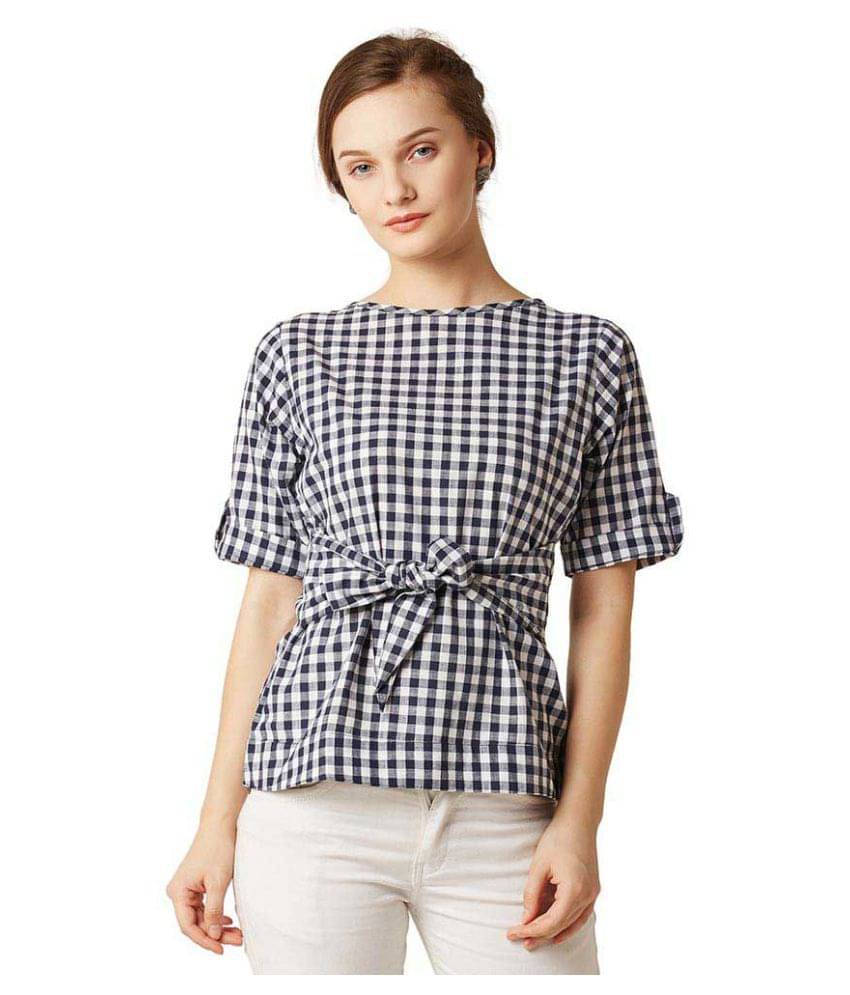     			Miss Chase - Multicolor Cotton Women's Knot Front Top ( Pack of 1 )