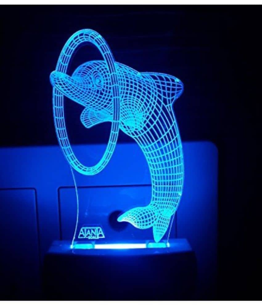 Ajanta Dolphine Fish code: 2036 3D Night Lamp Multi - Pack of 1 - Electricals | Buy online on ZillyBuy