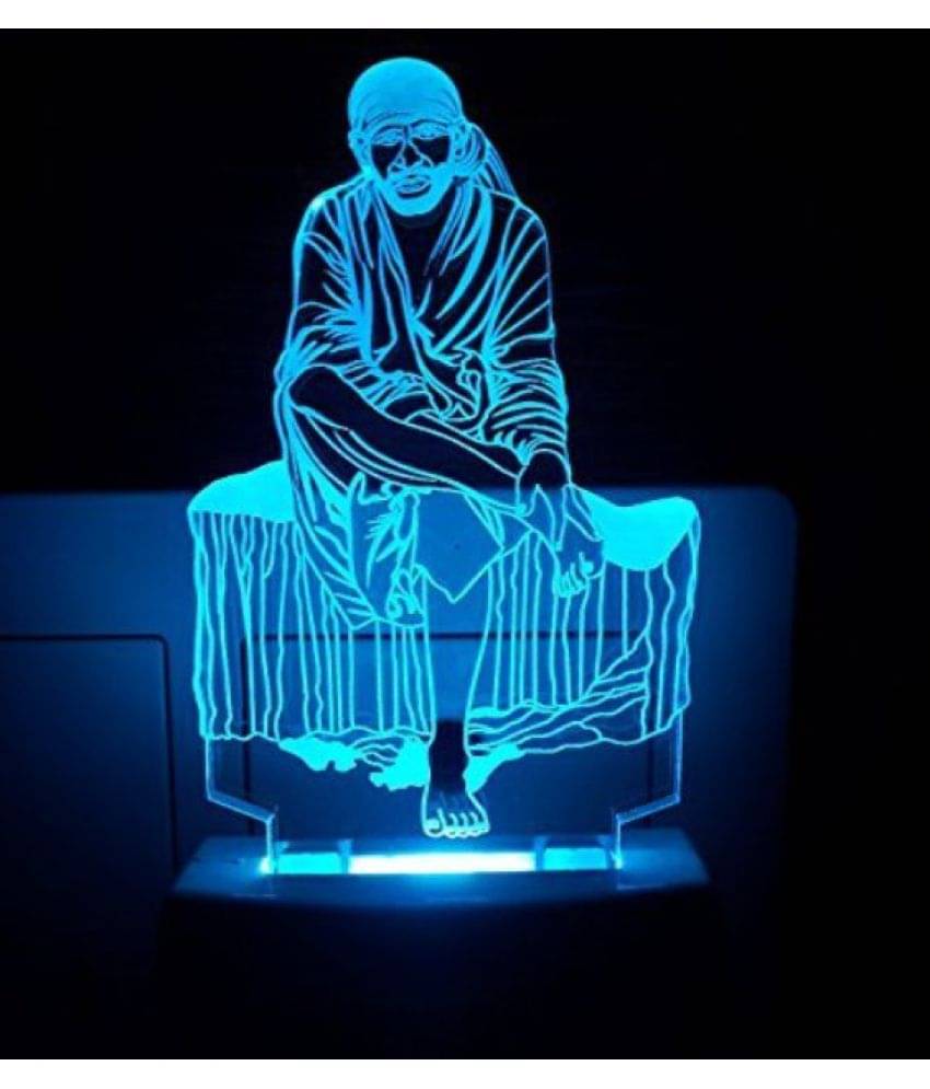     			Ajanta Saibaba Code ; 2049 3D ( PEN STAND FREE ) Night Lamp Multi - Pack of 1