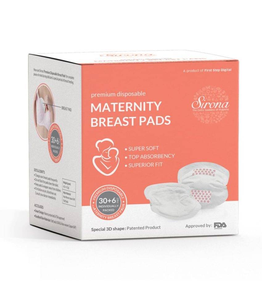 Sirona Disposable Maternity and Nursing Breast Pads - 36 Units (White) Sirona Disposable Maternity and Nursing Breast Pads - 36 Units (White)
