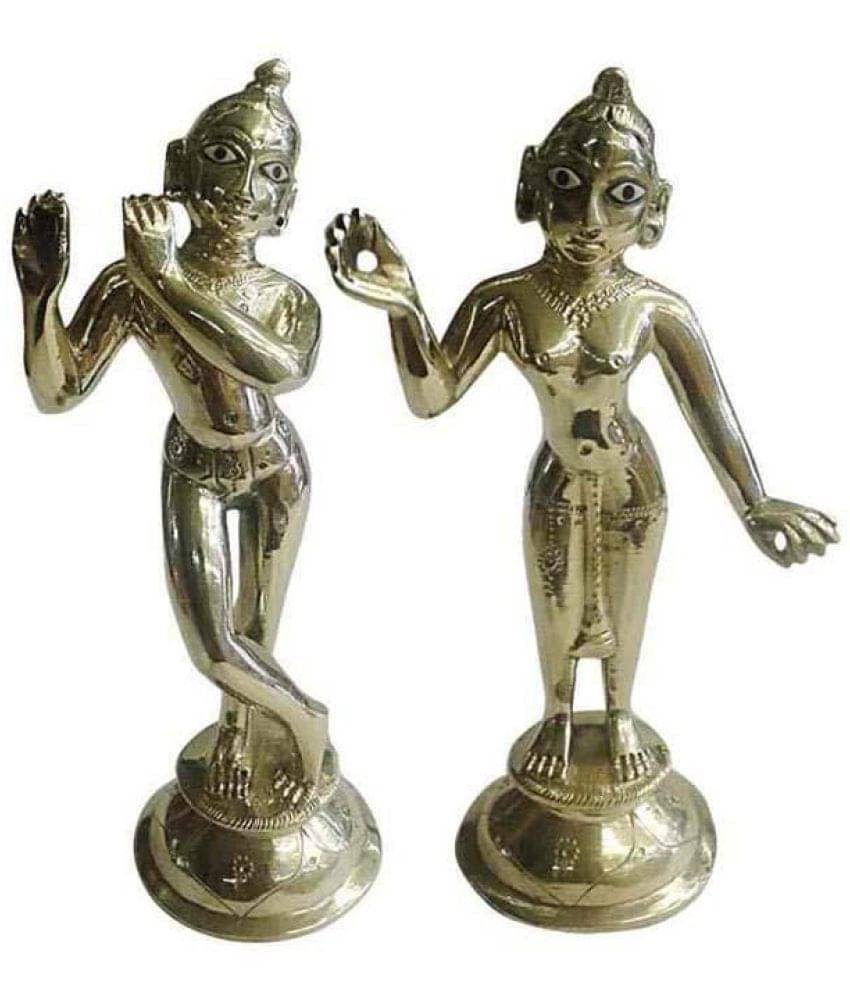     			Nitin collection  Radha Krishna Brass Idol