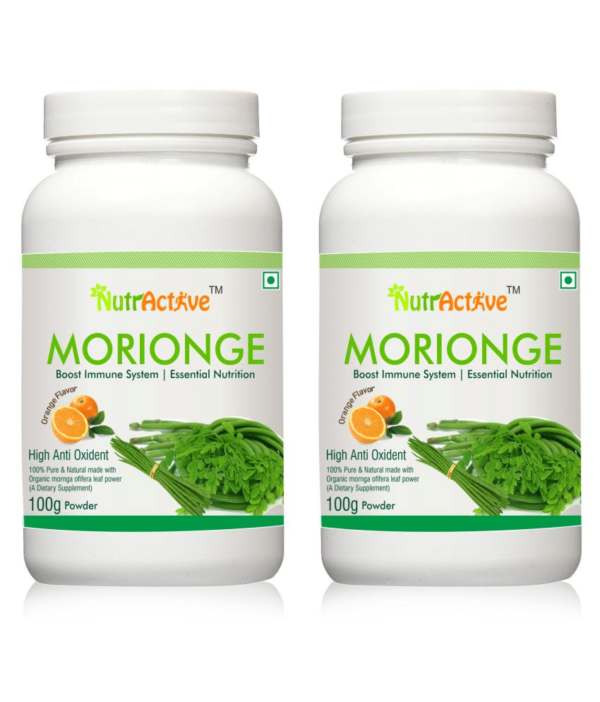 NutrActive MORIONGE | Organic Moringa Olifera Leaf Powder, 200 gm Orange Multivitamins Powder NutrActive MORIONGE | Organic Moringa Olifera Leaf Powder, 200 gm Orange Multivitamins Powder