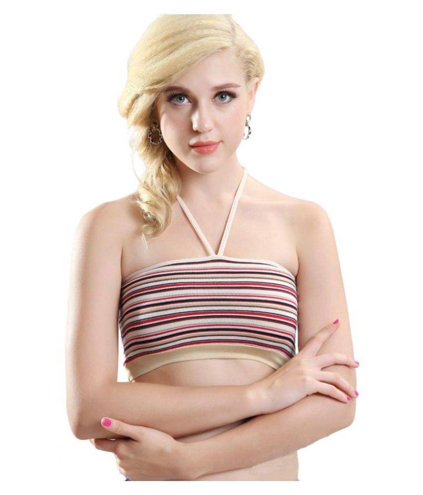     			D Naked Cotton Lycra Tube Bra - Multi Color