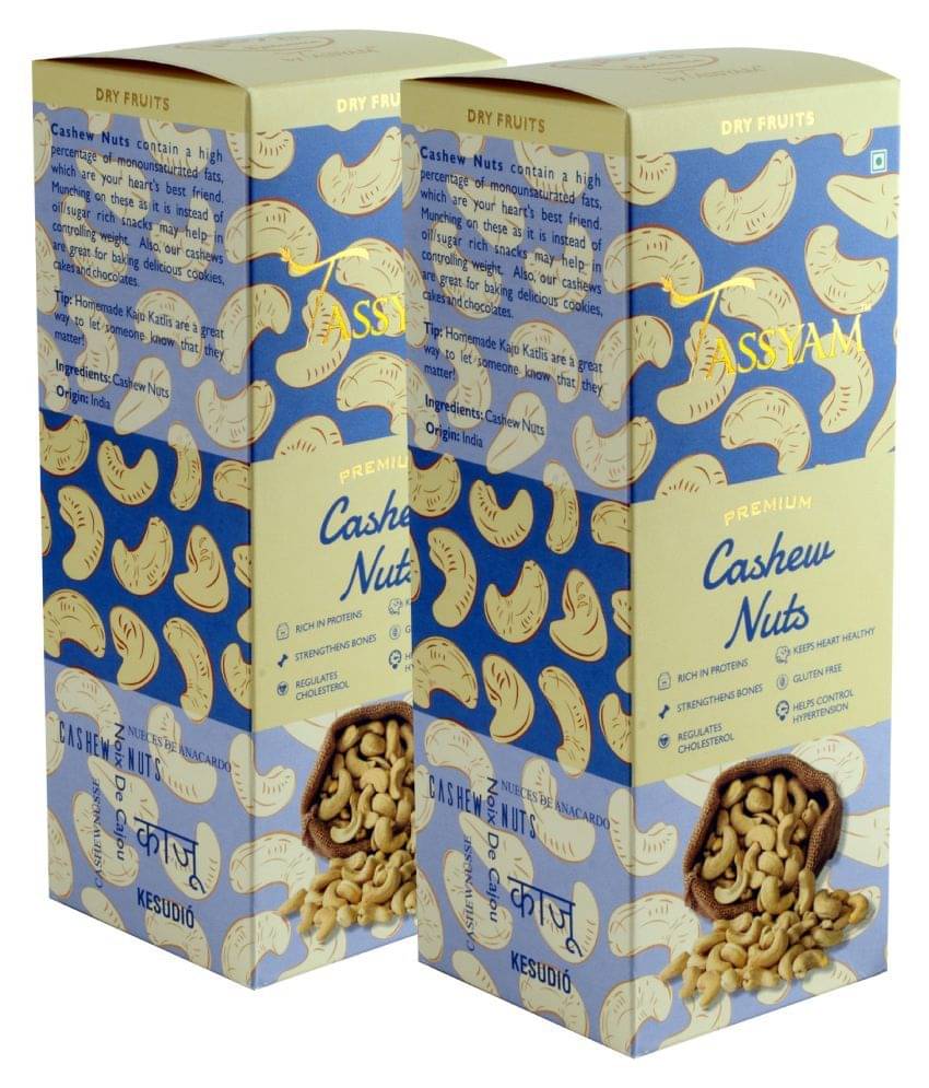 Tassyam Cashew nut (Kaju) 200 gm Pack of 2 Tassyam Cashew nut (Kaju) 200 gm Pack of 2